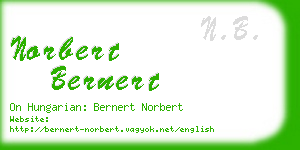 norbert bernert business card